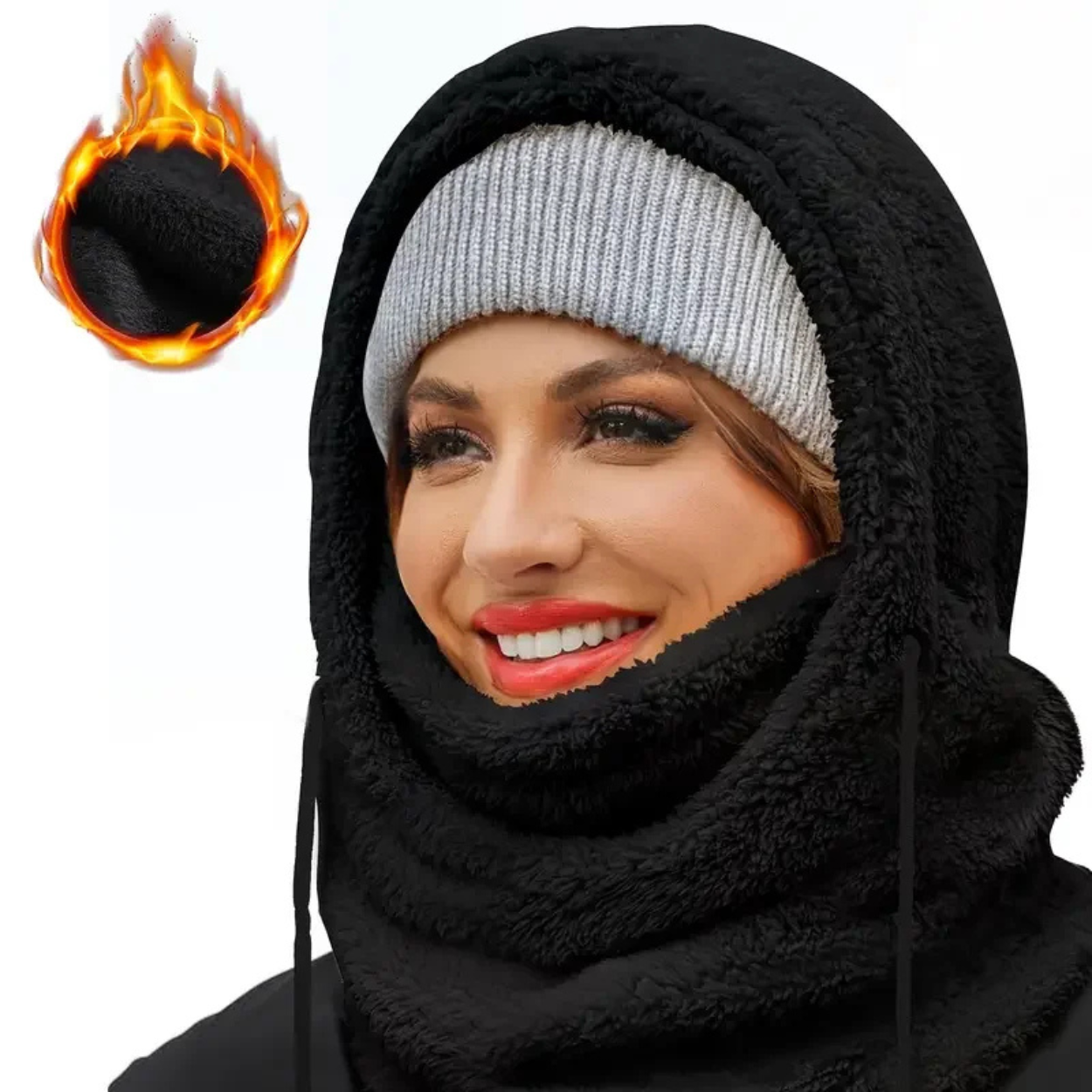 Cagoule Hiver 3 en 1 Étanche et Chaude