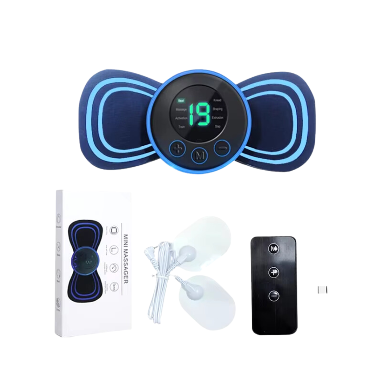 Draagbare Elektrische Massager met Zelfklevende Patches