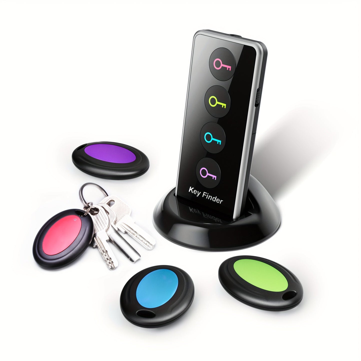 Localisateur de Clés Bluetooth Pratique avec 1 Émetteur et 4 Récepteurs - Santeova