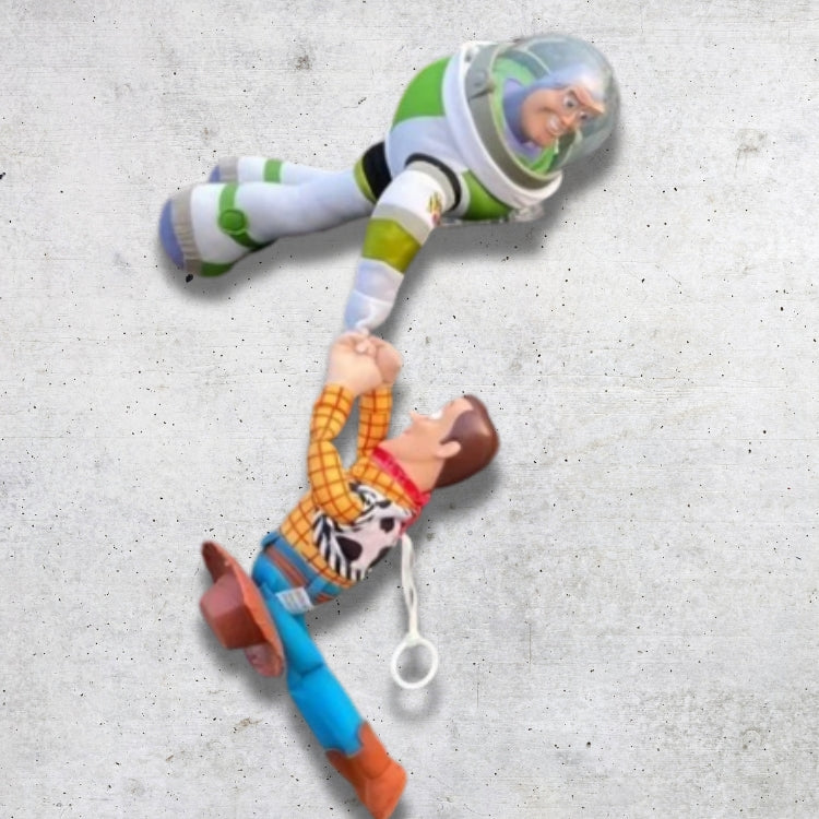 Jouet Peluche Disney Woody et Buzz à Accrocher pour Voiture
