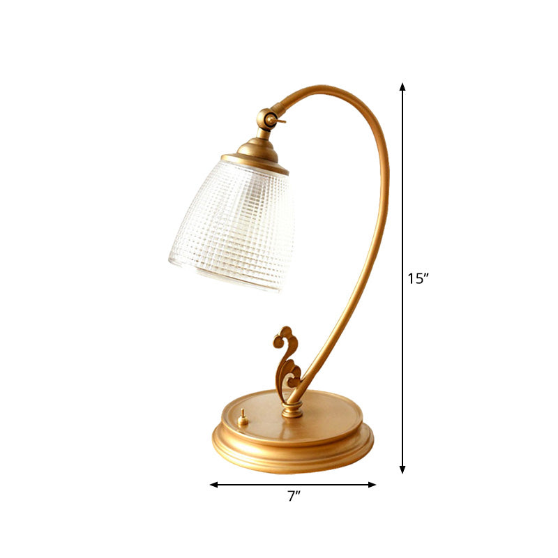 Lampe Élégante Métal Or Antique - Santeova