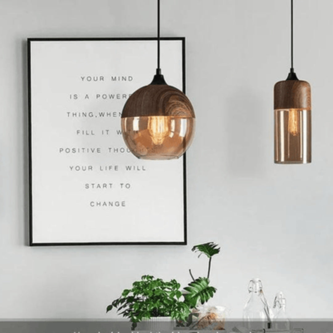 Lampe Plafond Bois Design Nordique