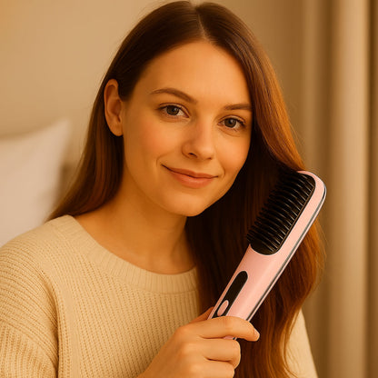 Brosse Électrique Lissante – Lissage Rapide et Brillance Anti-Frisure