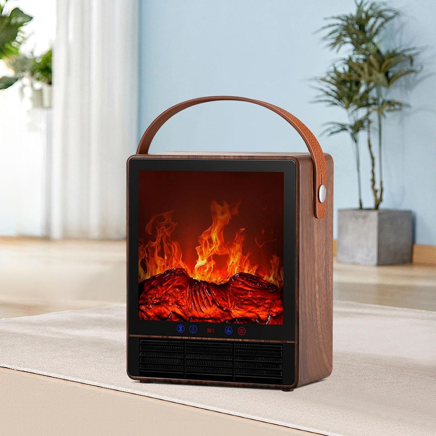 Cheminée Électrique Design avec Flamme Réaliste