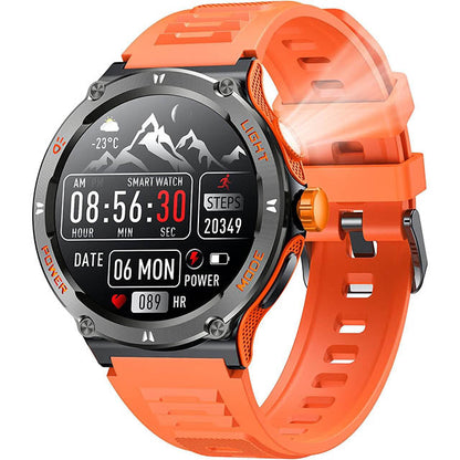 Montre Smartwatch Sportive Homme Écran HD GPS et Torche