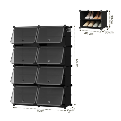 Armoire à Chaussures Pliante et Modulable Compacte