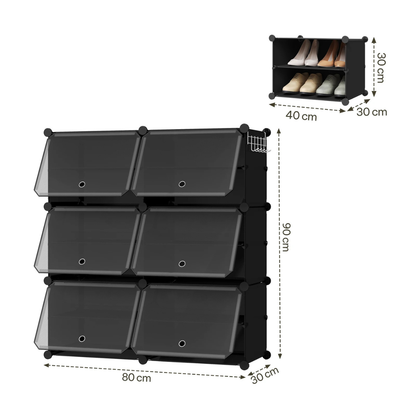 Armoire à Chaussures Pliante et Modulable Compacte