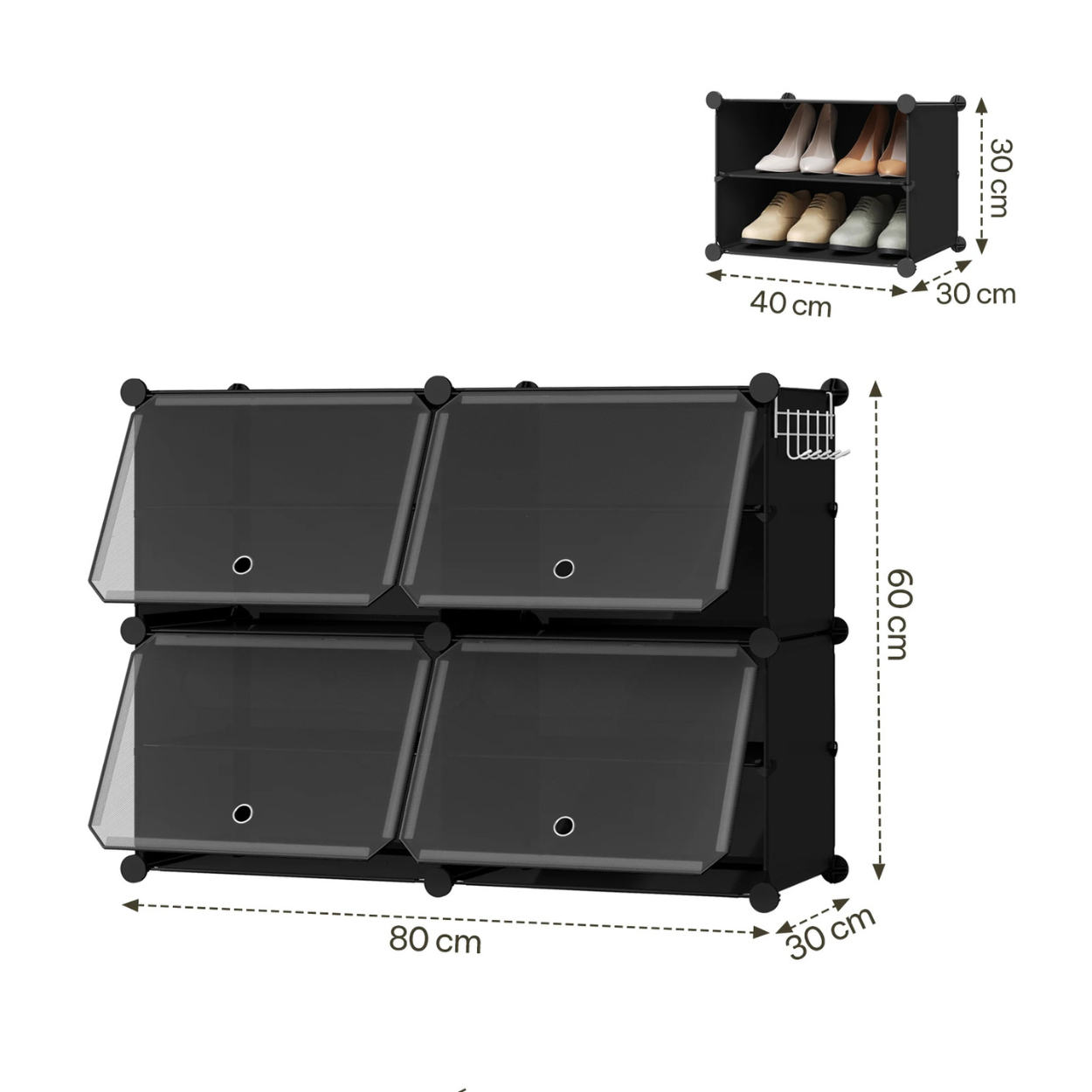 Armoire à Chaussures Pliante et Modulable Compacte