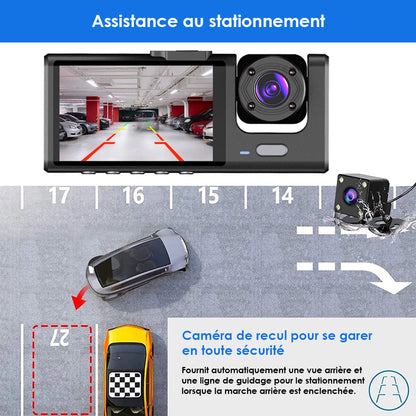 Caméra de Voiture Double Système Avant/Arrière Full HD