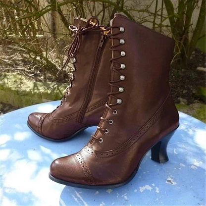 Elegante zwarte PU dameslaarsjes