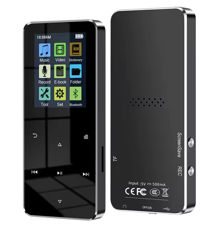 Bluetooth MP3-speler met 2,4 inch HD-scherm, FM-radio en ingebouwde luidspreker