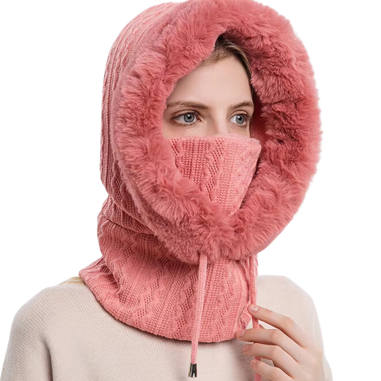 Cagoule Polaire 3 en 1 Écharpe et Bonnet