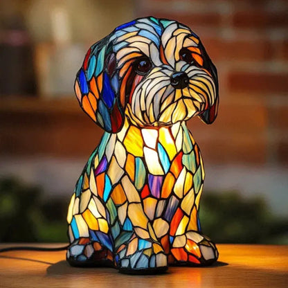 Lampe Chien Colorée Style Rétro pour Amateurs de Chiens