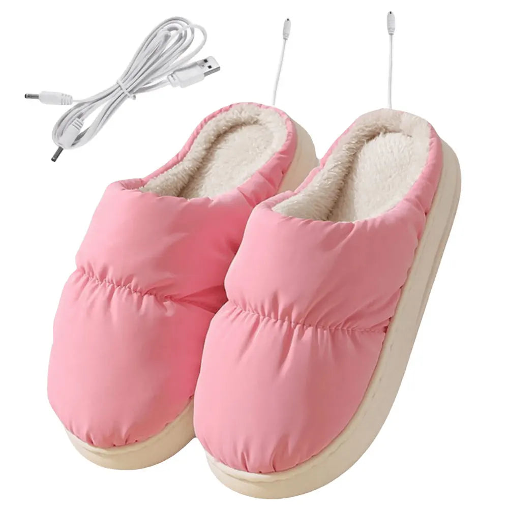 Chaussons Électriques Chauffants Douillets pour Pieds Froids