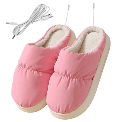 Chaussons Électriques Chauffants Douillets pour Pieds Froids