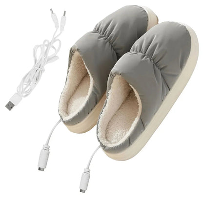 Chaussons Électriques Chauffants Douillets pour Pieds Froids