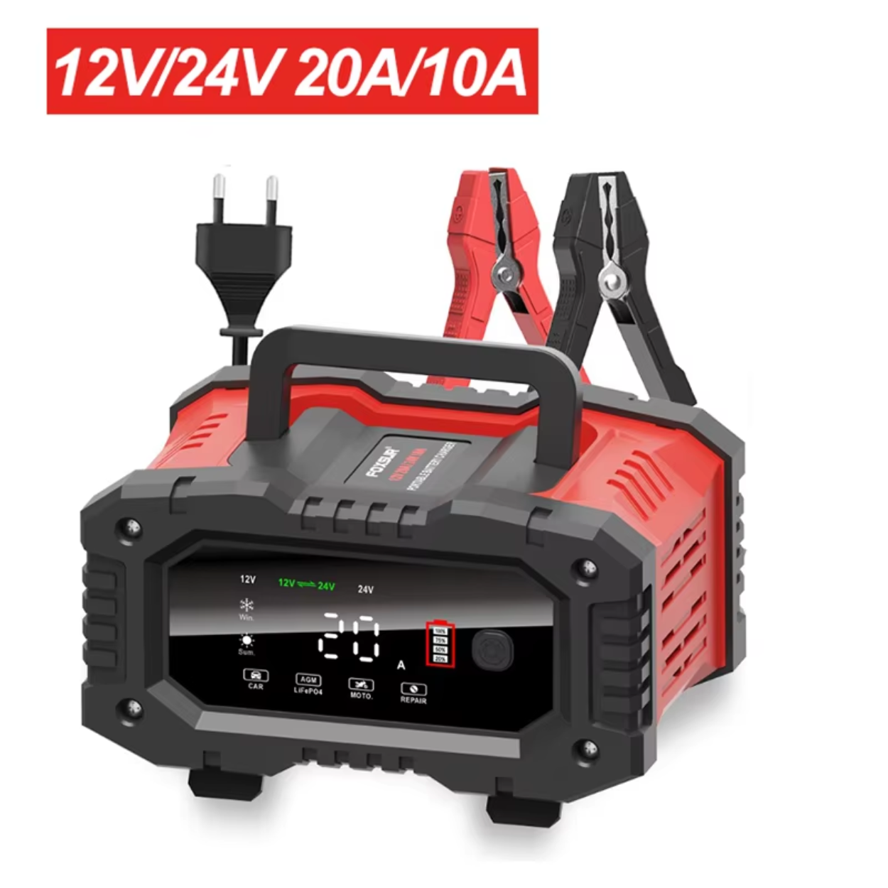 Snelle Auto Acculader 12V en 24V