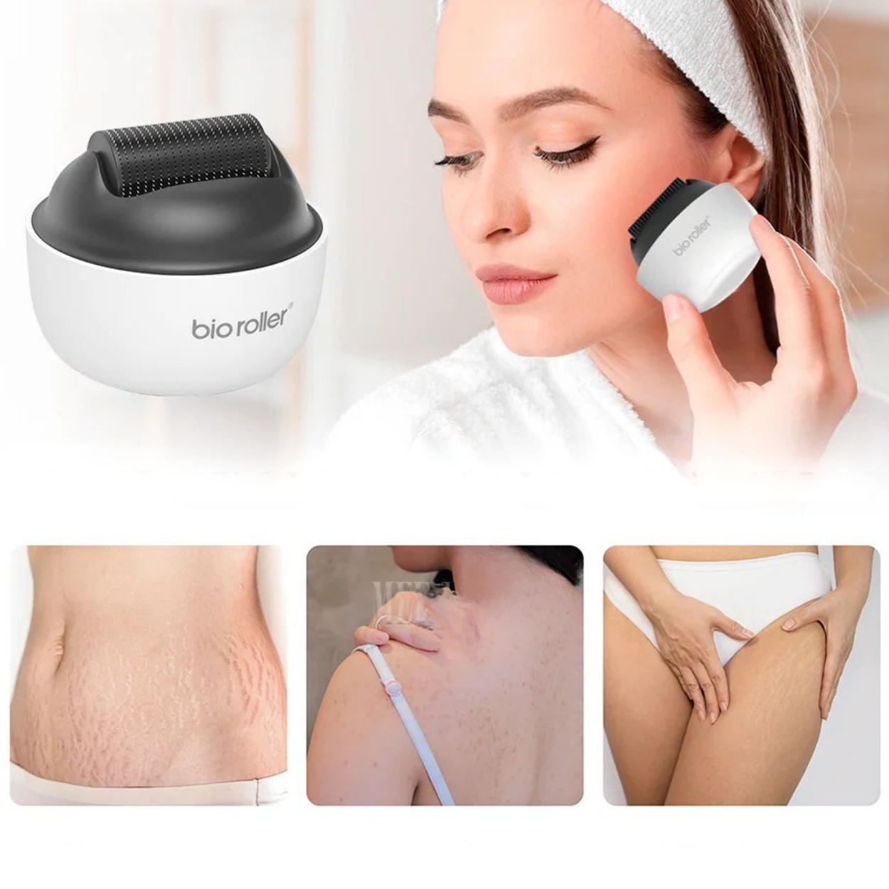 Herbruikbare Titanium Micro-Needling Roller met 1200 Naalden