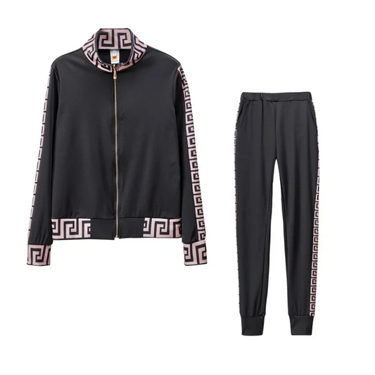 Ensemble Survêtement Décontracté avec Motif Grec Élégant - Marcherelle