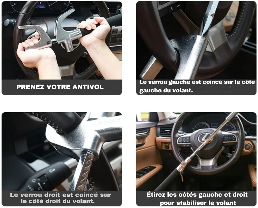 Versterkt Antidiefstal Stuurslot voor Auto