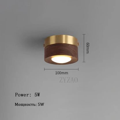 Lampe Plafonnier Bois Chic avec LED Intense