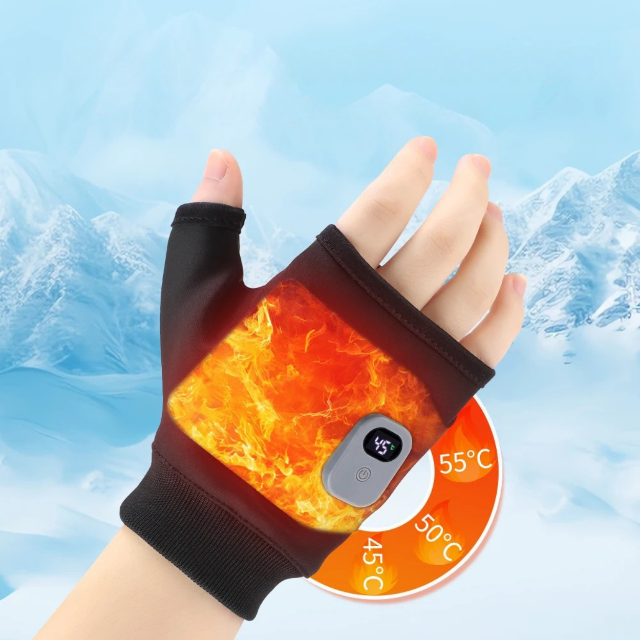 Gants Chauffants Électriques Réglables à 3 Niveaux de Chaleur