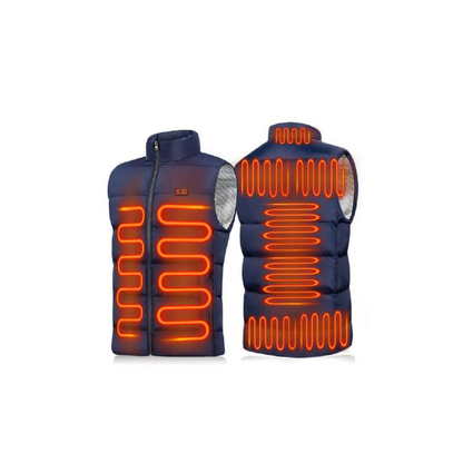 Gilet Chauffant Électrique 9 Zones de Chaleur Réglable