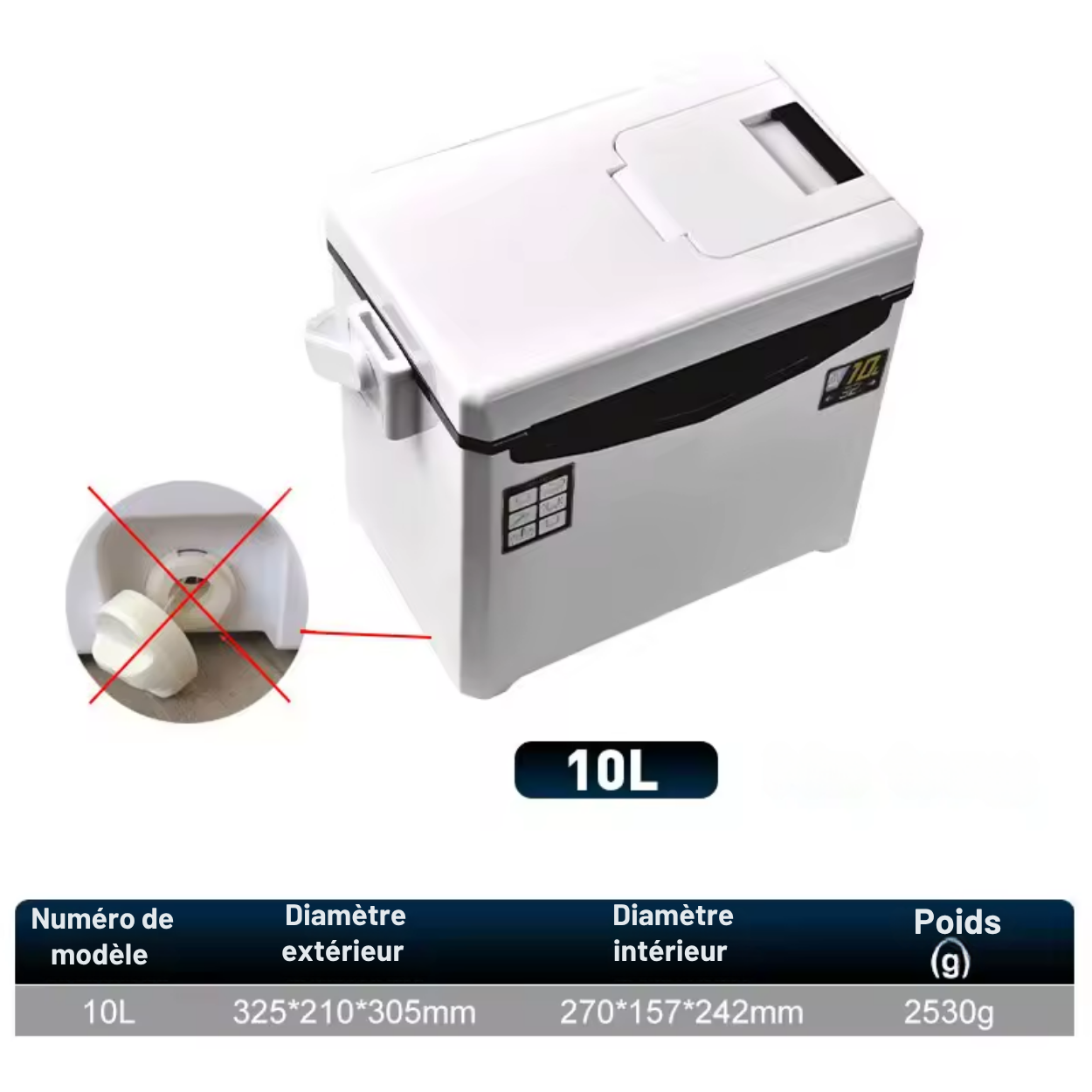 Glacière de Pêche Isolée et Résistante