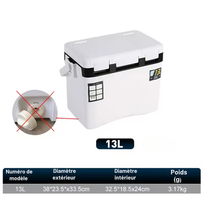 Glacière de Pêche Isolée et Résistante