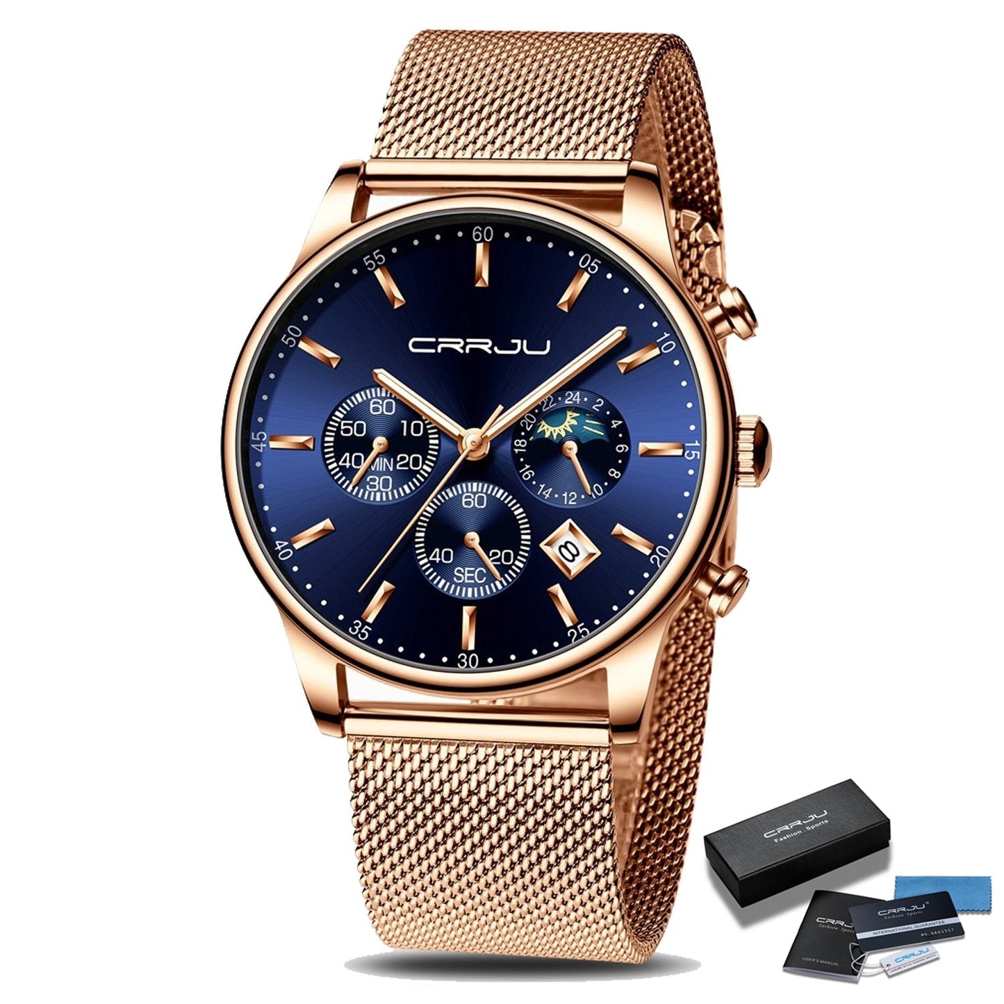 Montre sport bracelet métal pour homme