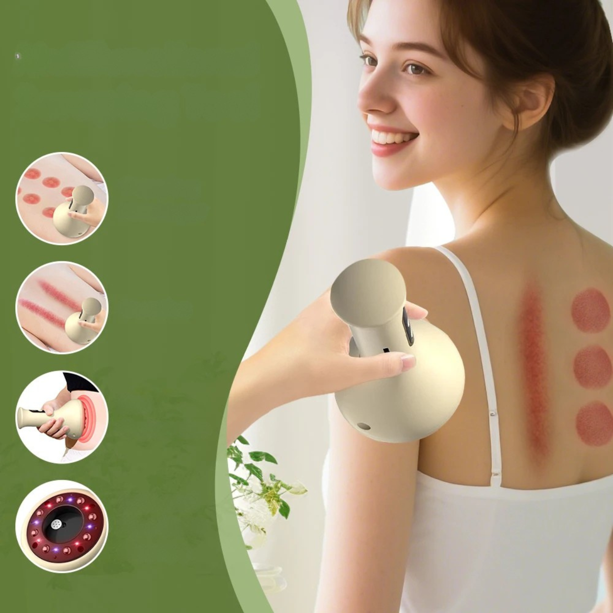 Ventouses Électriques Gua Sha Multifonctions pour Massage Corps