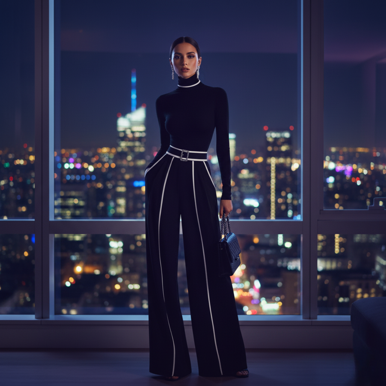 Elegant en Chic Dameskostuum in Twee Delen