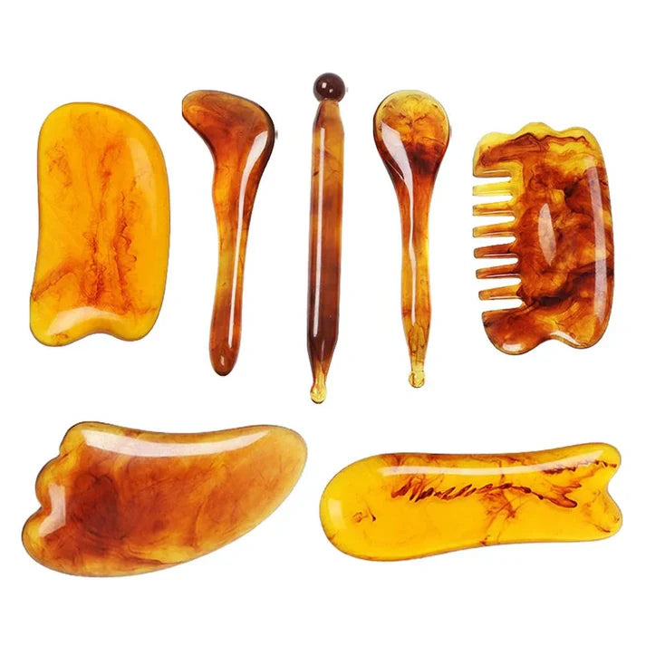 Kit de Massage Gua Sha 7 Pièces Complète