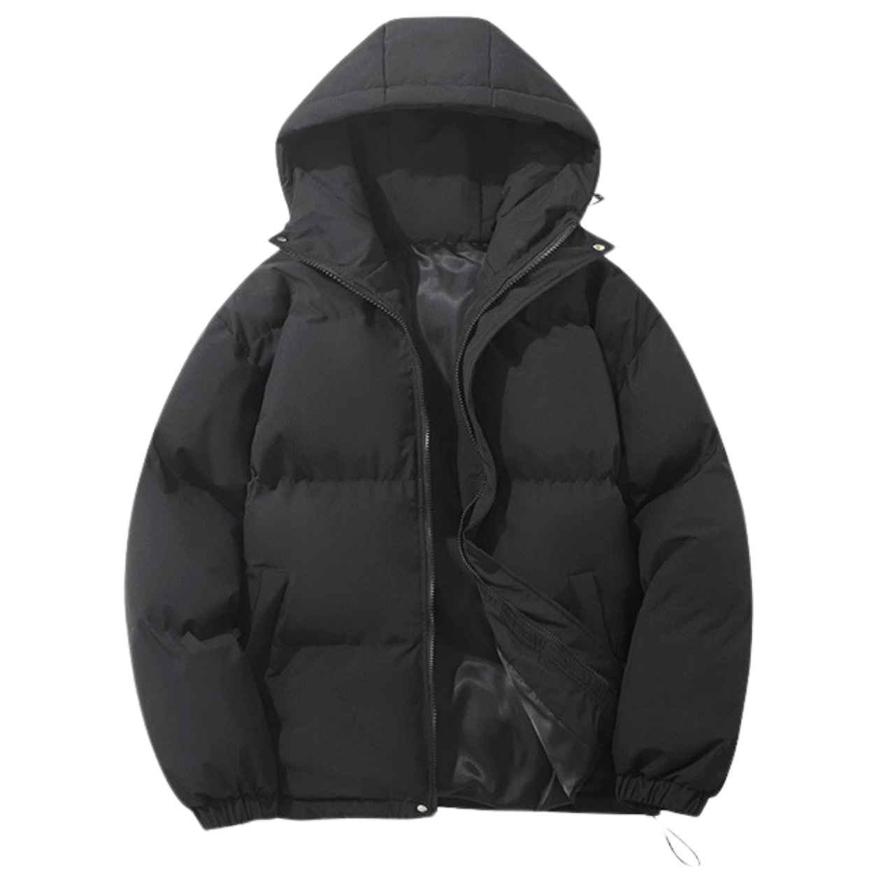 Unisex winterjas met katoenen voering en afneembare capuchon