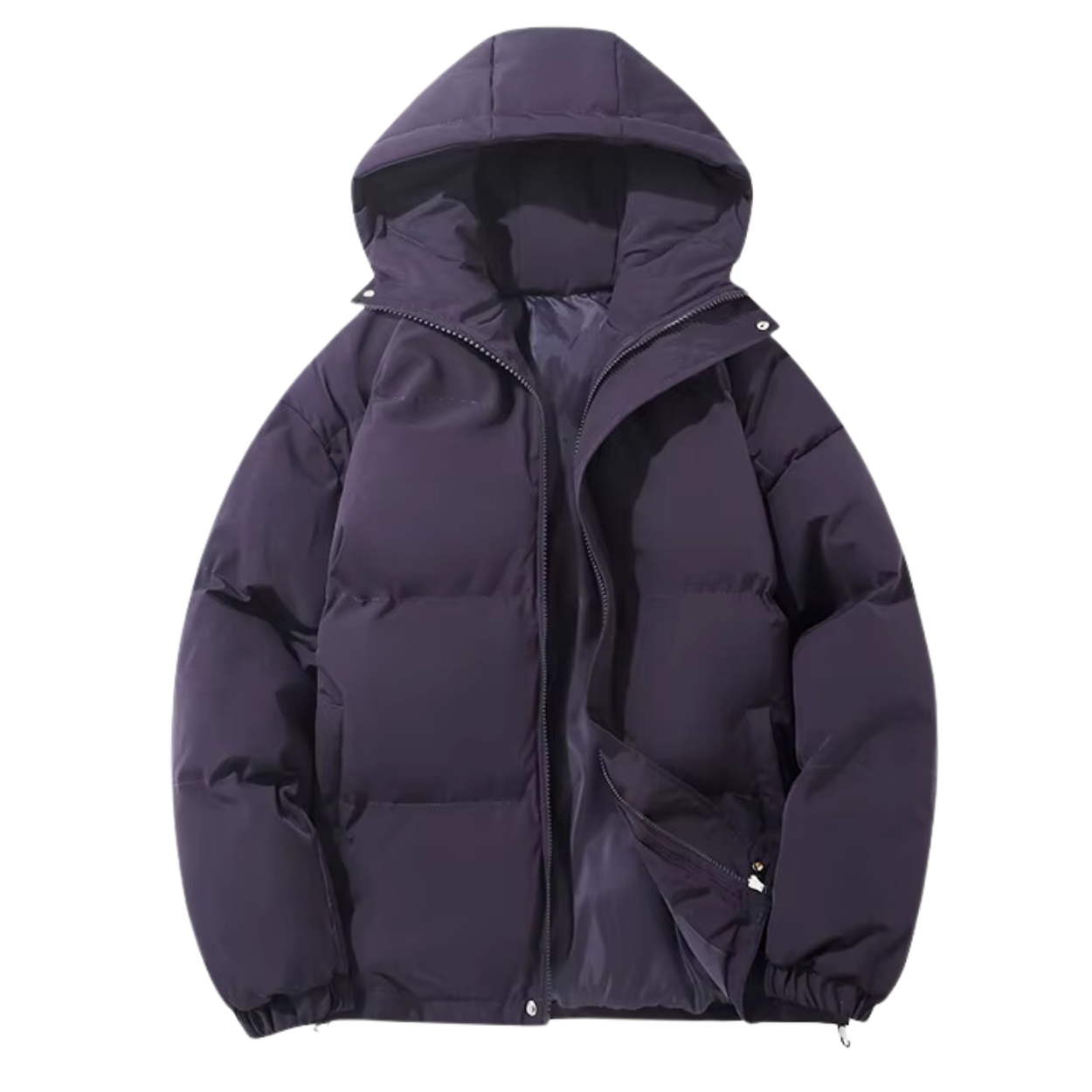 Unisex winterjas met katoenen voering en afneembare capuchon