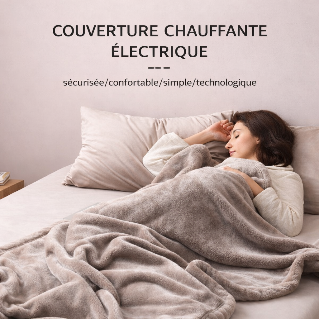 Marcherelle™ – Elektrische Warmtedeken met Automatische Uitschakeling en 6 Instelbare Temperatuurniveaus