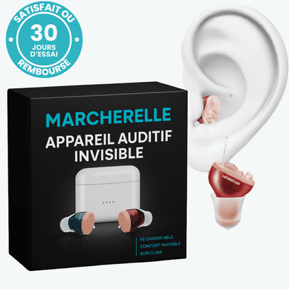 Marcherelle™ – Appareil Auditif Invisible Rechargeable Discret & Haut de Gamme