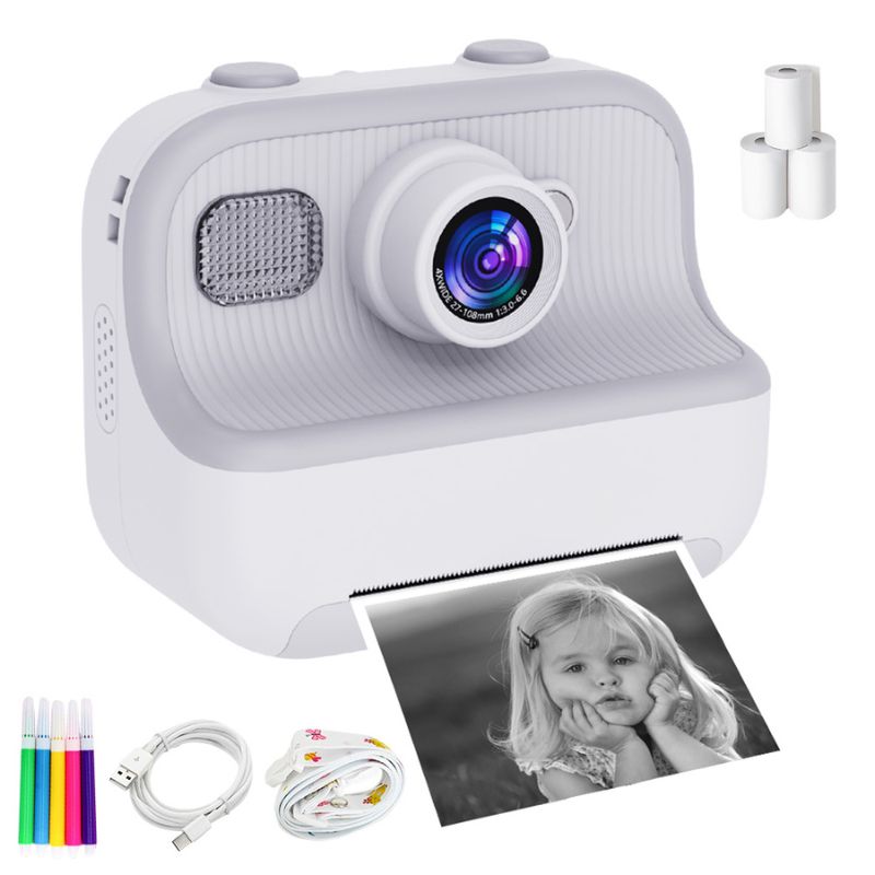 Marcherelle™ – Appareil Photo Enfant Impression Instantanée Sans Encre