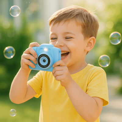 Marcherelle™ – Appareil Photo Instantané Enfant 1080p Bleu avec Carte SD 32Go