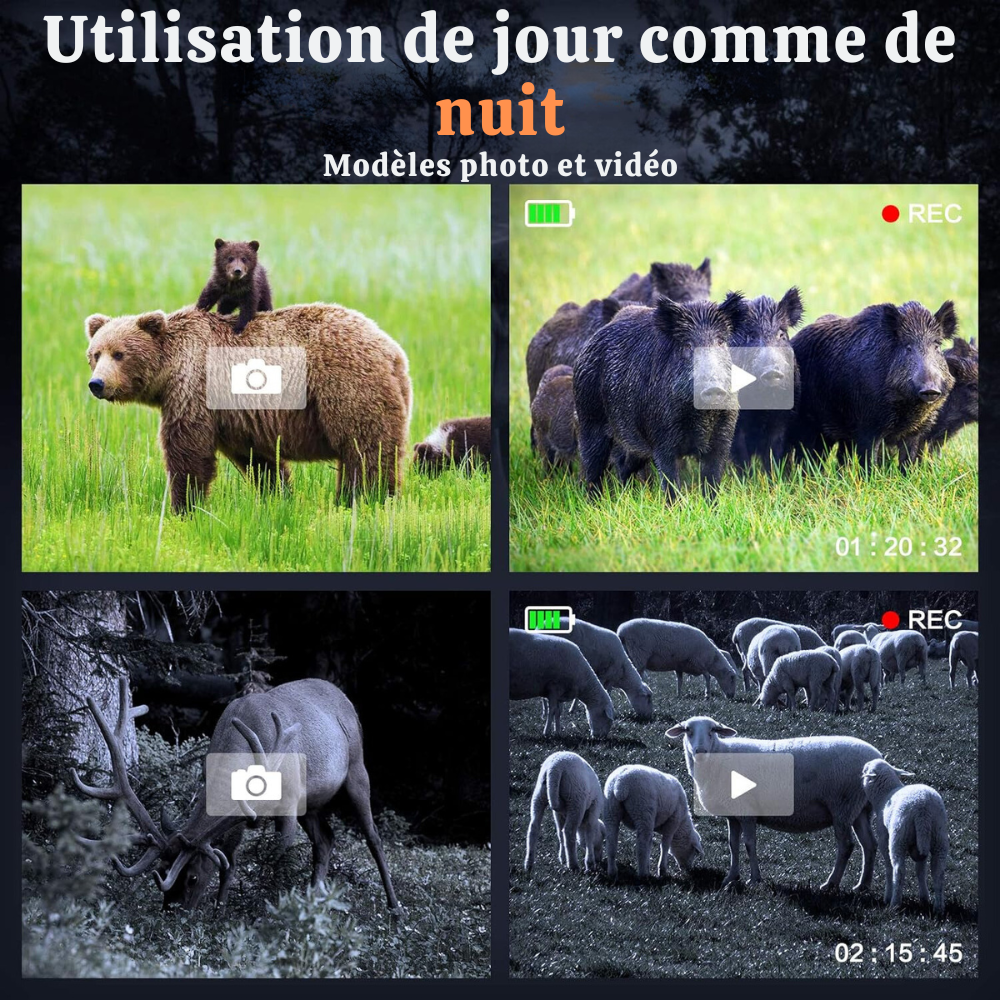 Marcherelle™ – Jumelles Vision Nocturne 4K Infrarouge avec Zoom 8X