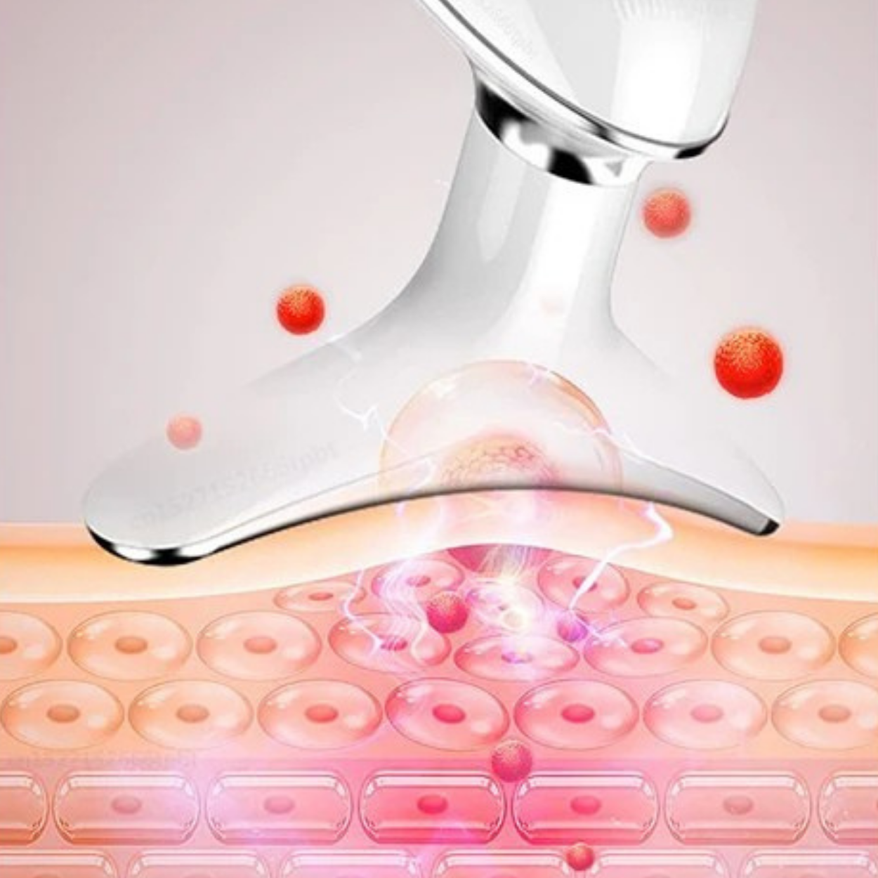 Masseur Visage et Cou Anti-Rides avec Stimulation Électromusculaire