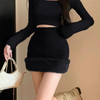 Elegante en warme winterbontrok