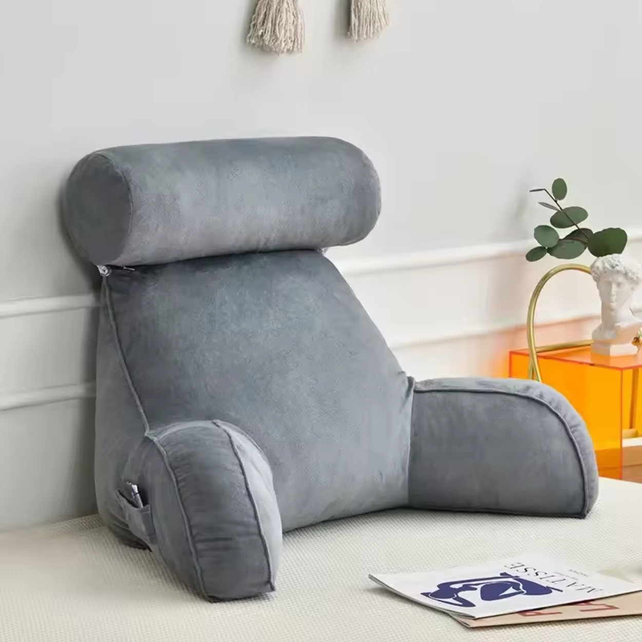 Oreiller de Lecture Ergonomique à Mémoire de Forme