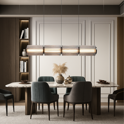 Elegante hanglamp van glas met LED