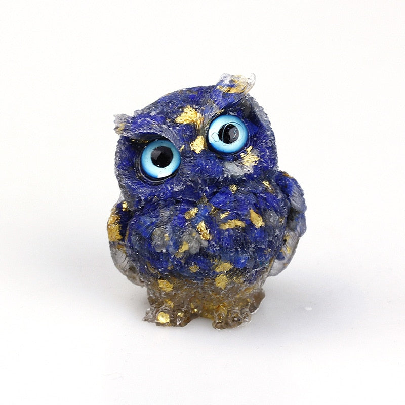 Figurine Hibou Cristal Naturel Élégant pour Déco Maison