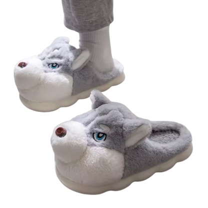 Pantoufles Peluche Chien Douces et Confortables