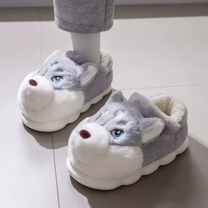 Pantoufles Peluche Chien Douces et Confortables