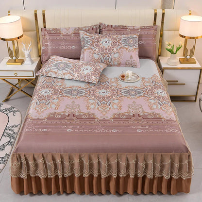 Jupes de lit douces en velours de luxe