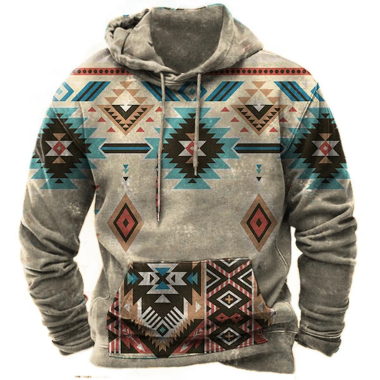 Sweat à Capuche Streetwear Imprimé Coloré et Confortable