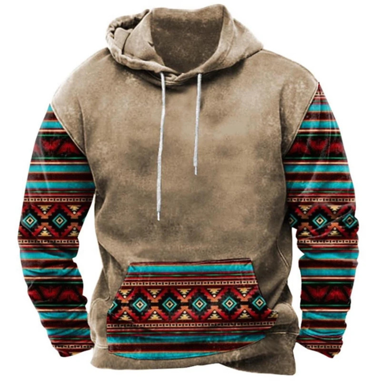 Sweat à Capuche Streetwear Imprimé Coloré et Confortable